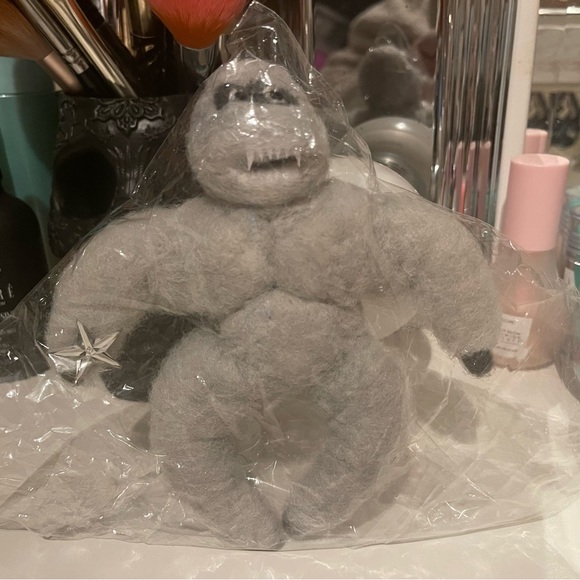 Holiday Rudolph Abominable Snowman Felt Christmas Tree Topper Holding